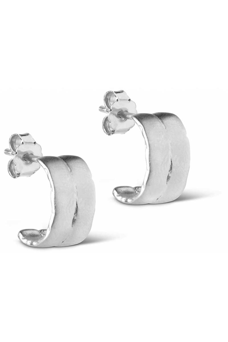 Enamel - Øreringe - Agnes Hoops - Silver