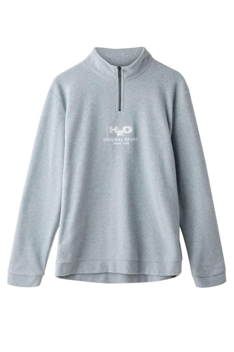 H2O - Fleece - Blåvand II Fleece Half Zip 1- Light Grey Melange