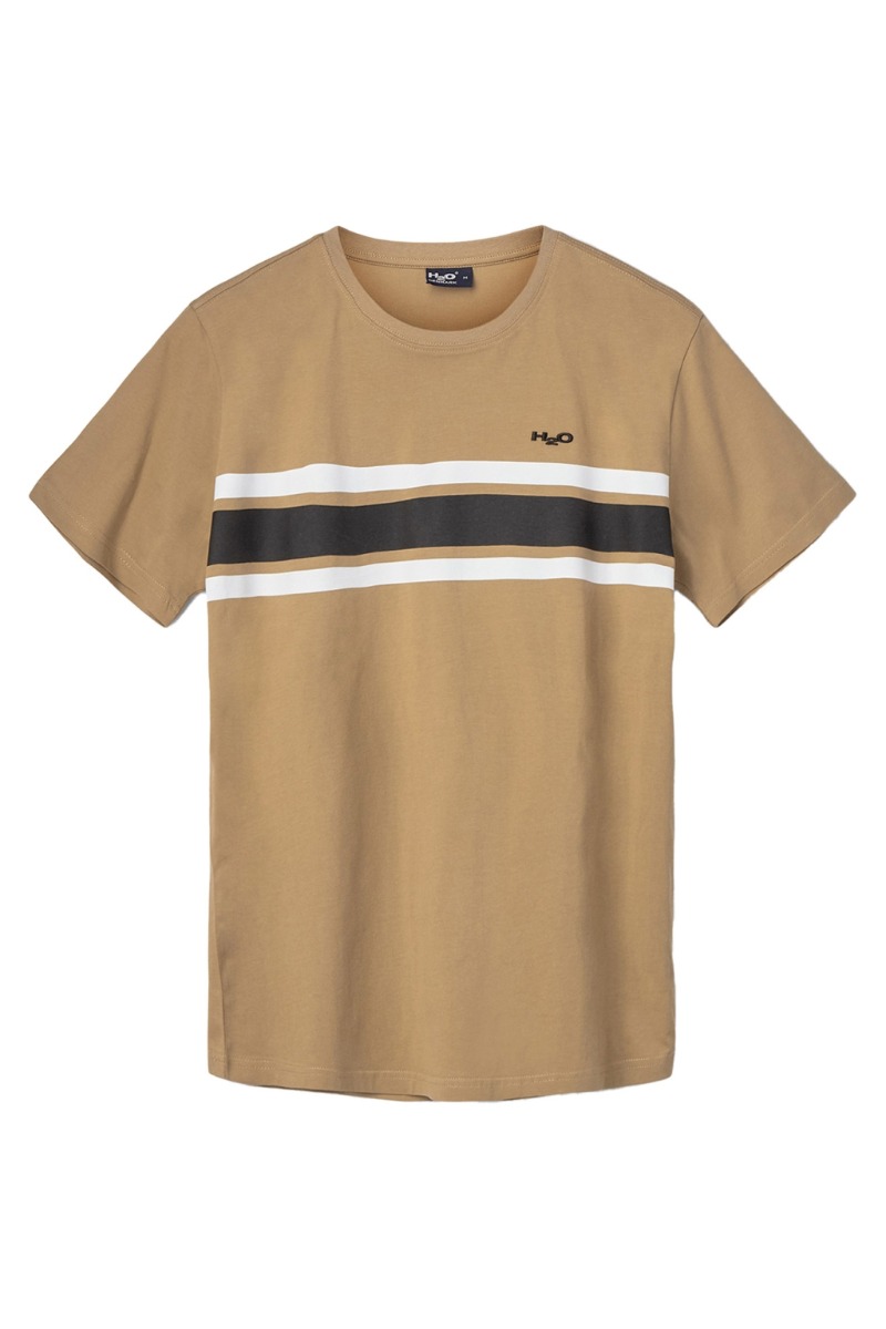 H2O - T-shirt - Basic Gilleleje Tee - Oak/White/Black