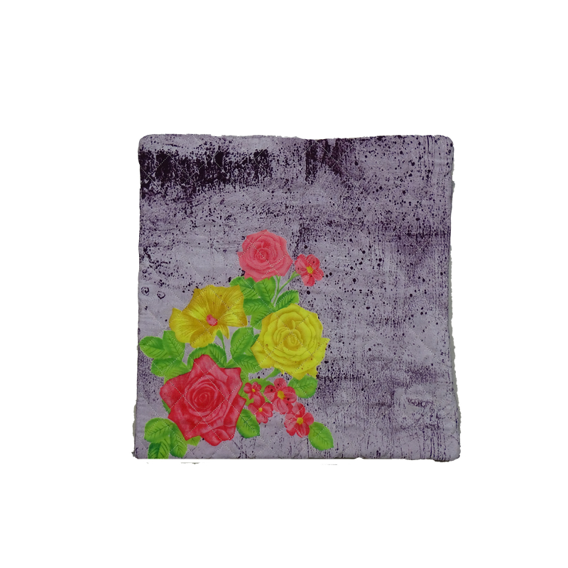 Crepe Silke Pudebetræk 40 x 40 Floral