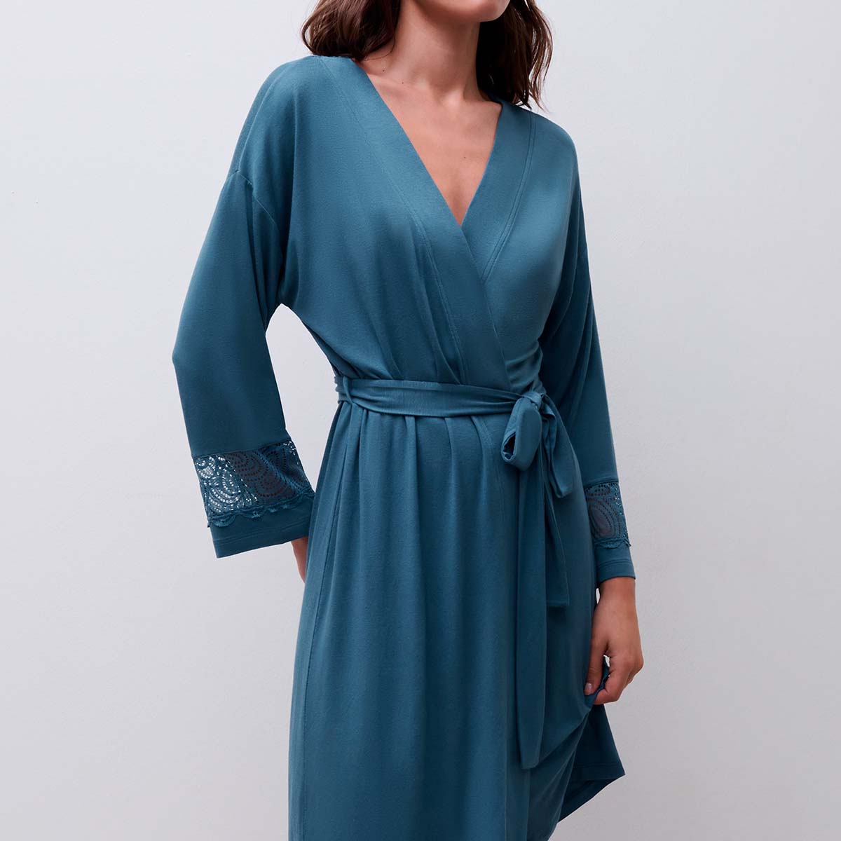 Femilet Josie kimono, blå, Størrelse: 36, Dame
