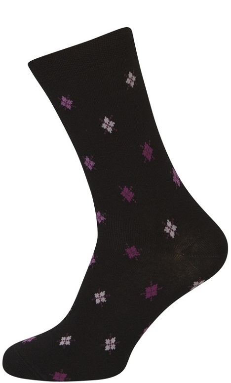 Sorte strømper med motiv str. 51-54